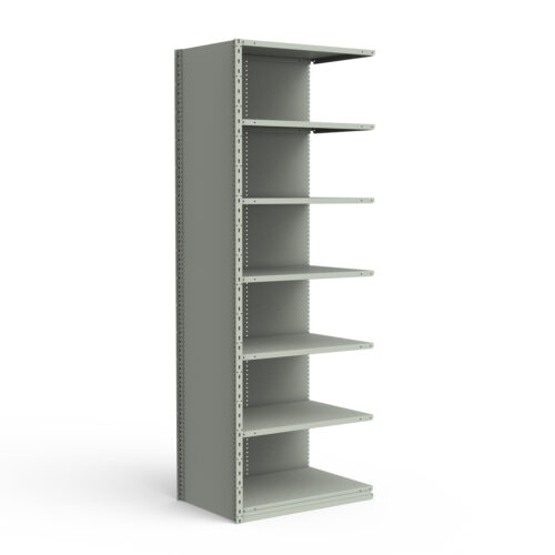 Étagère fermée, 7 tablettes, poteaux perforés (36"L x 24"P x 99"H), unité d'ajout.