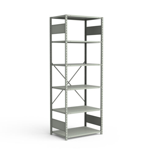 Étagère ouverte, 6 tablettes, poteaux perforés (36"L x 18"P x 99"H)