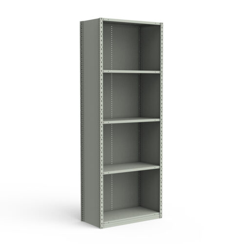 Étagère fermée, 5 tablettes, poteaux perforés (36"L x 12"P x 99"H)