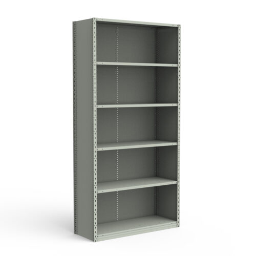 Étagère fermée, 6 tablettes, poteaux perforés (48"L x 24"P x 99"H)