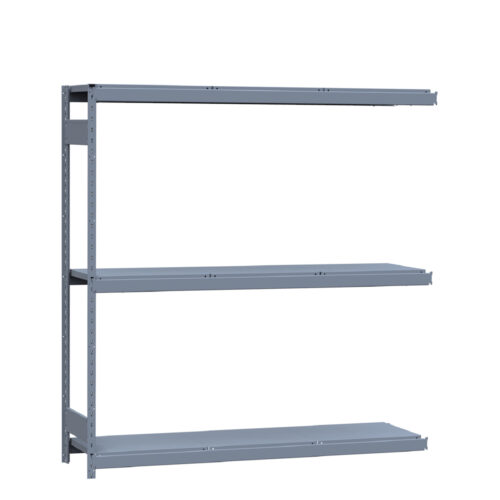Mini-racking robuste, 3 niveaux avec plateformes d'acier (72"L x 18"P x 75"H)(Ajout)