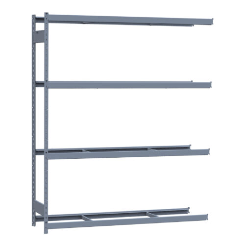 Mini-racking robuste, 4 niveaux sans plateformes (72"L x 18"P x 87"H)(Ajout)