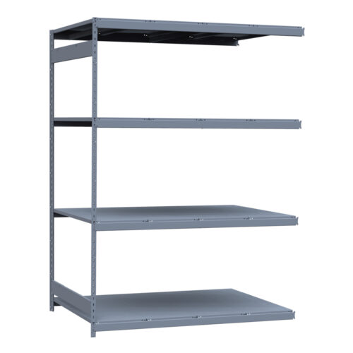 Mini-racking robuste, 4 niveaux avec plateformes d'acier (72"L x 48"P x 99"H)(Ajout)