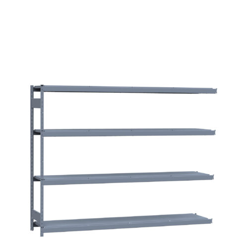 Mini-racking robuste, 4 niveaux avec plateformes d'acier (96"L x 18"P x 75"H)(Ajout)