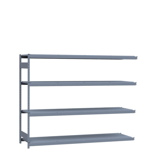 Mini-racking robuste, 4 niveaux avec plateformes d'acier (96"L x 24"P x 75"H)(Ajout)