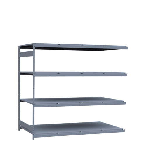Mini-racking robuste, 4 niveaux avec plateformes d'acier (96"L x 48"P x 87"H)(Ajout)