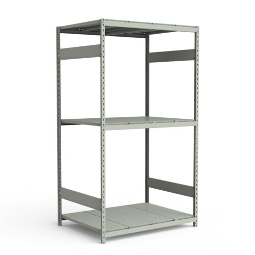 Mini-racking, 3 niveaux avec plateformes d'acier (48"L x 36"P x 87"H)