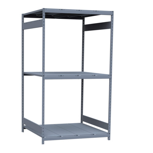 Mini-racking, 3 niveaux avec plateformes d'acier (60"L x 48"P x 87"H)