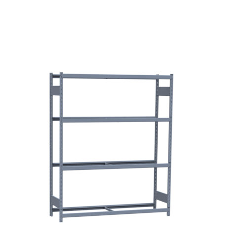 Mini-racking, 4 niveaux sans plateformes (60"L x 18"P x 75"H)
