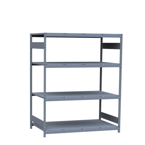 Mini-racking, 4 niveaux avec plateformes d'acier (60"L x 36"P x 75"H)