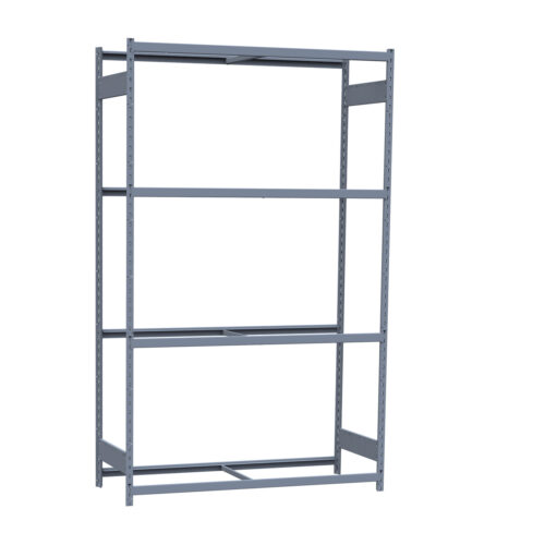 Mini-racking, 4 niveaux sans plateformes (60"L x 24"P x 99"H)