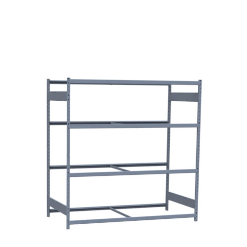 Mini-racking, 4 niveaux sans plateformes (72"L x 36"P x 75"H)
