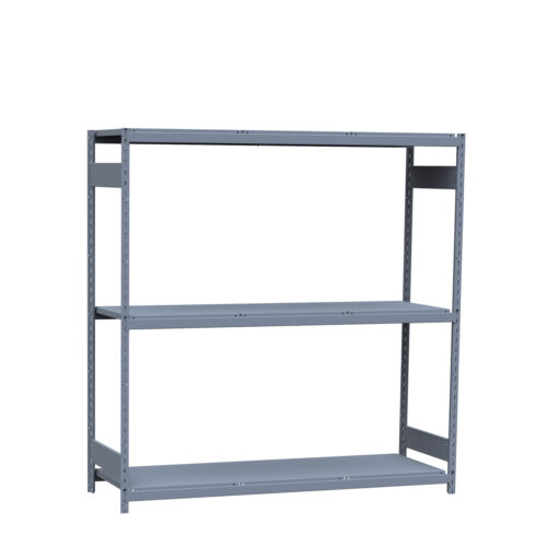 Mini-racking robuste, 3 niveaux avec plateformes d'acier (72"L x 24"P x 75"H)