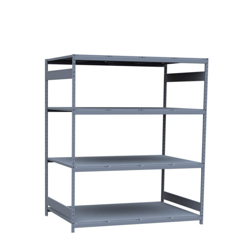 Mini-racking robuste, 4 niveaux avec plateformes d'acier (72"L x 48"P x 87"H)