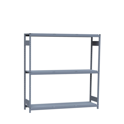 Mini-racking robuste, 3 niveaux avec plateformes d'acier (96"L x 18"P x 75"H)