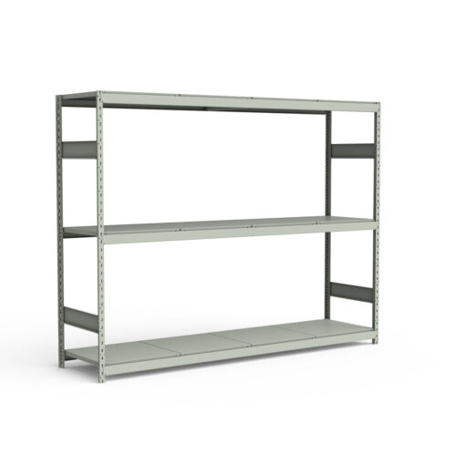 Mini-racking robuste, 3 niveaux avec plateformes d'acier (96"L x 24"P x 75"H)