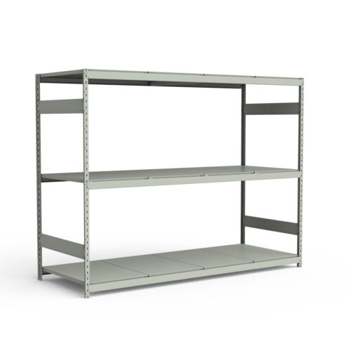 Mini-racking robuste, 3 niveaux avec plateformes d'acier (96"L x 36"P x 75"H)
