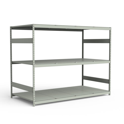 Mini-racking robuste, 3 niveaux avec plateformes d'acier (96"L x 48"P x 75"H)