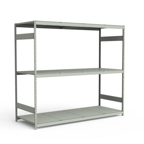 Mini-racking robuste, 3 niveaux avec plateformes d'acier (96"L x 36"P x 87"H)