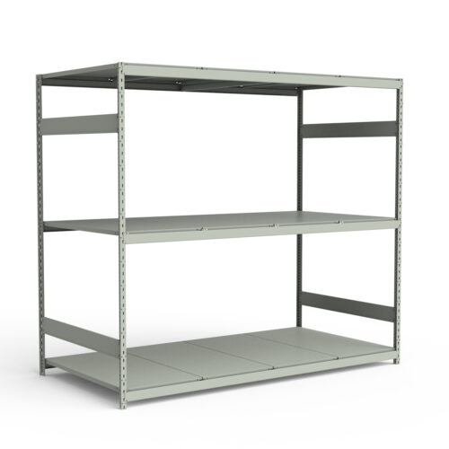 Mini-racking robuste, 3 niveaux avec plateformes d'acier (96"L x 48"P x 87"H)