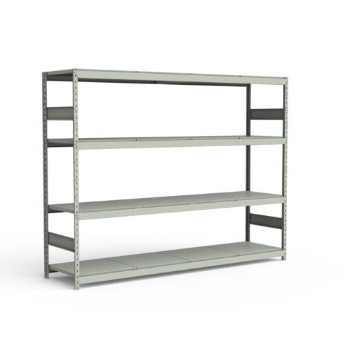 Mini-racking robuste, 4 niveaux avec plateformes d'acier (96"L x 24"P x 75"H)