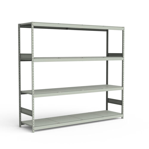 Mini-racking robuste, 4 niveaux avec plateformes d'acier (96"L x 24"P x 87"H)