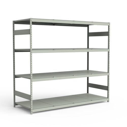 Mini-racking robuste, 4 niveaux avec plateformes d'acier (96"L x 36"P x 87"H)