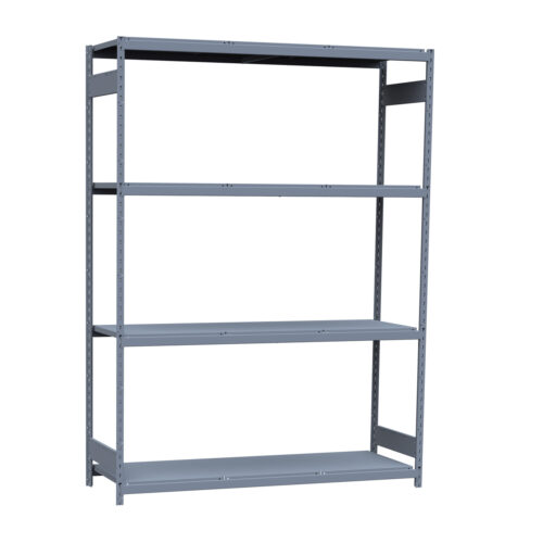 Mini-racking robuste, 4 niveaux avec plateformes d'acier (96"L x 24"P x 99"H)