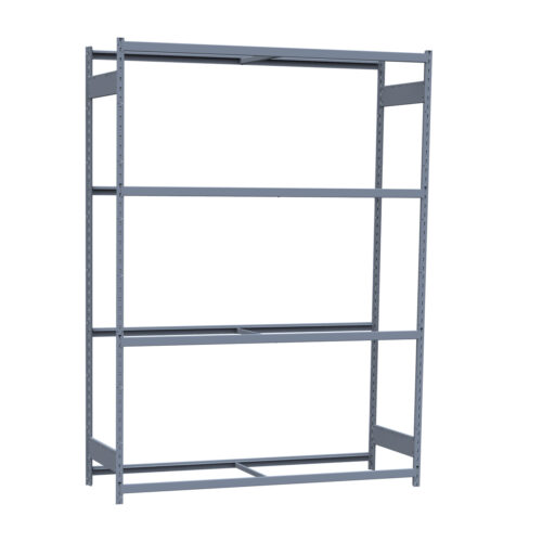 Mini-racking, 4 niveaux sans plateformes (72"L x 24"P x 99"H)