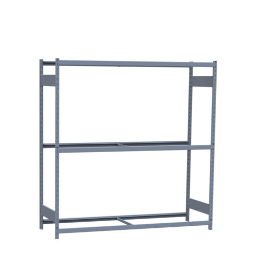 Mini-racking robuste, 3 niveaux sans plateformes (72"L x 24"P x 75"H)