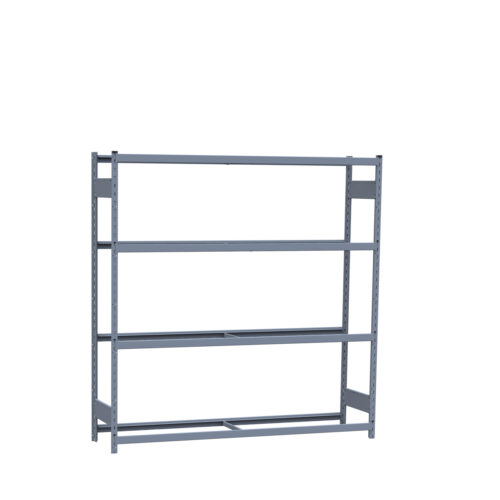 Mini-racking robuste, 4 niveaux sans plateformes (72"L x 18"P x 75"H)