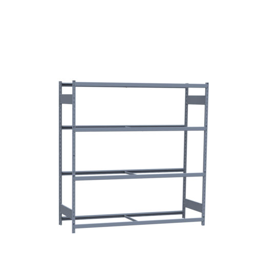 Mini-racking robuste, 4 niveaux sans plateformes (72"L x 24"P x 75"H)