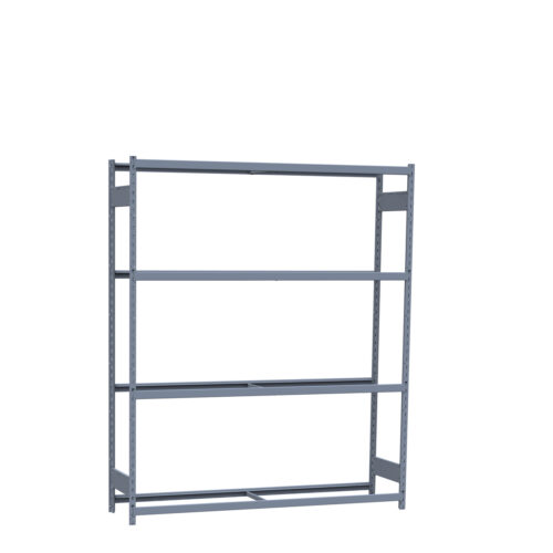 Mini-racking robuste, 4 niveaux sans plateformes (72"L x 18"P x 87"H)