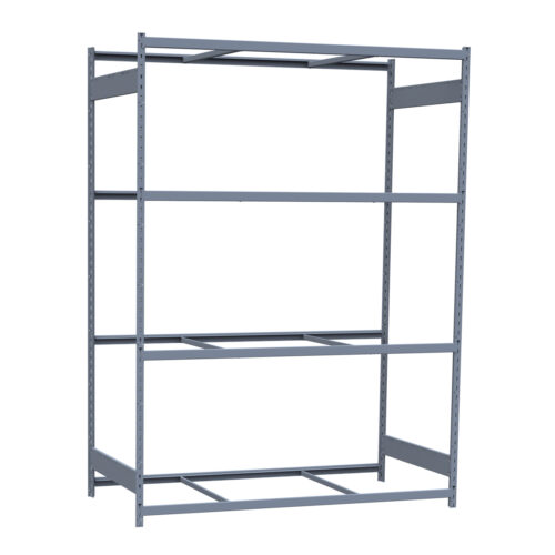 Mini-racking robuste, 4 niveaux sans plateformes (72"L x 36"P x 99"H)