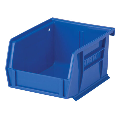 Bac empilable et à suspendre  4 1/8"la x 5 3/8"pr x 3"h. Bleu. Cap 10 lb