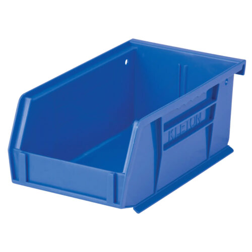 Bac empilable et à suspendre  4 1/8"la x 7 3/8"pr x 3"h. Bleu. Cap 10 lb