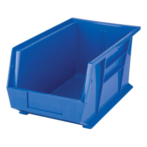 Bac empilable et à suspendre 8¼″la x 14¾″pr x  7"h. Bleu. Cap 60 lb