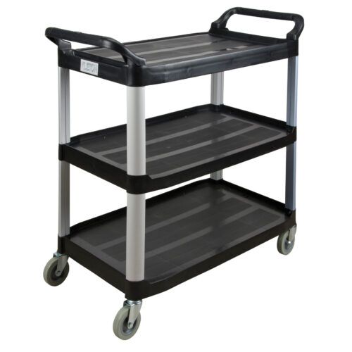 Chariot utilitaire en plastique 3 tablettes.37"lo x 20"la x 40"h. Cap 250 lb