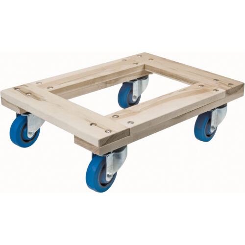 Socle en bois franc usage intensif. Base 18"la x 24"pr x 7"h. Cap 1400 lb
