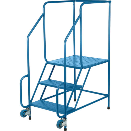 Echelle mobile 3 marches de 22"la Tilt-N-Roll. Marche palière 22 x 24. Hauteur 27"