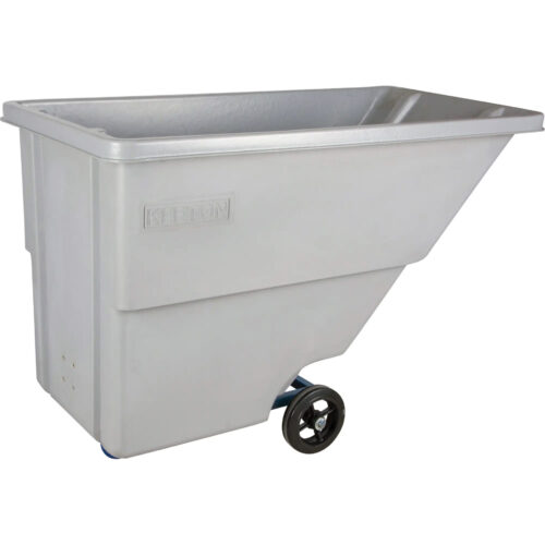 Chariot basculeur en polyéthylène 5/8 vg cube, 57"lo x 28"la x 38"h. Cap 500 lb