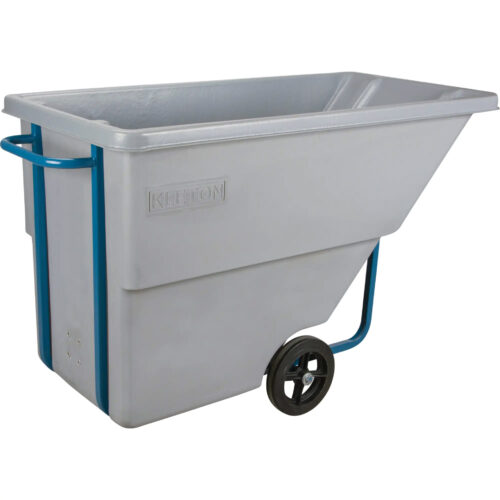 Chariot basculeur en polyéthylène 5/8 vg cube. 57"lo x 28"l x 38"h. Cap 850 lb