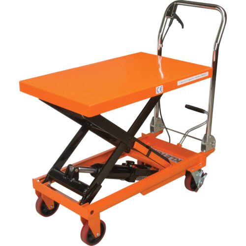 Table élévatrice à ciseaux hydraulique. 32"lo x 19 3/4"la. Cap. 600 lb