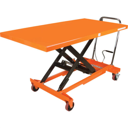 Table élévatrice à ciseaux hydraulique. 63″lo x 31½″la. Cap 1100 lb