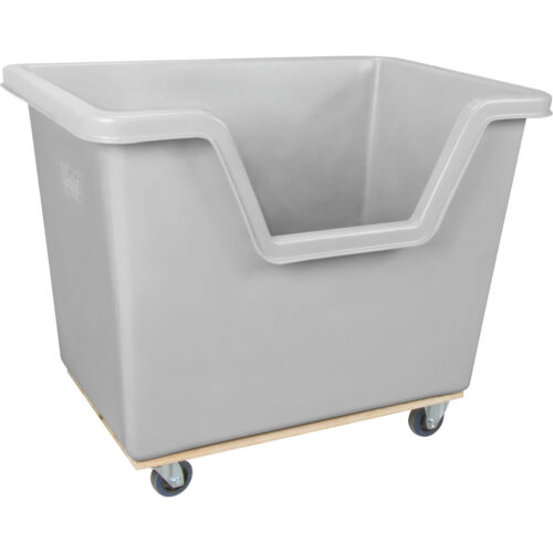 Chariot caisse à côté ouvert en poly.46"lo x 31"la x 38"h. Vol 22 pi3, Cap 1000 lb