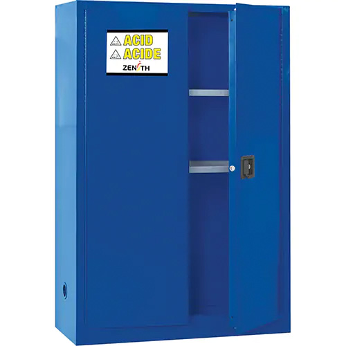 Armoire liquides corrosifs 45 gl. 43"la x 18"pr x 65"h. Bleu