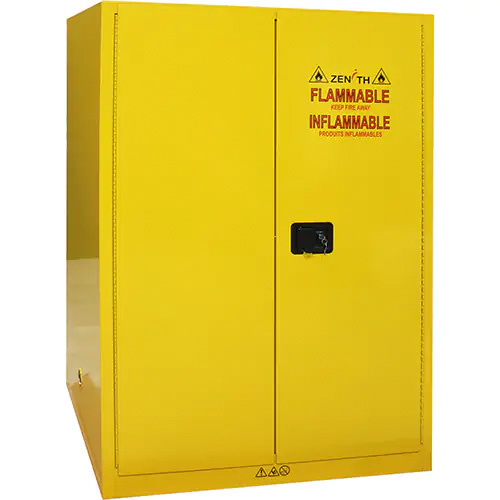 Armoire produits inflammables, 90 gal., 2 Porte, 43"la x 34"pr x 66"h. Jaune
