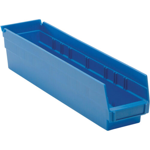 Bacs pour tablette, 4-1/8" la x 4" H x 17-7/8" p, Bleu, Capacité 40 lb