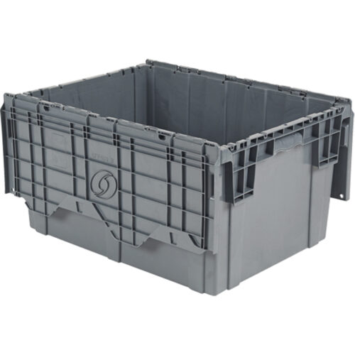 Contenants de distribution FlipakMC en plastique polyéthylène (PE), 27,9" x 20,9" x 15,2", Gris