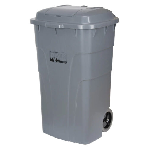Bac d'ordures roulant, Polyéthylène, 65 gal. US